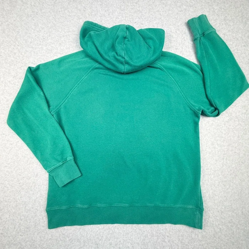 The North Face Womens Green Logo Pullover Hoodie Sweatshirt Size Medium